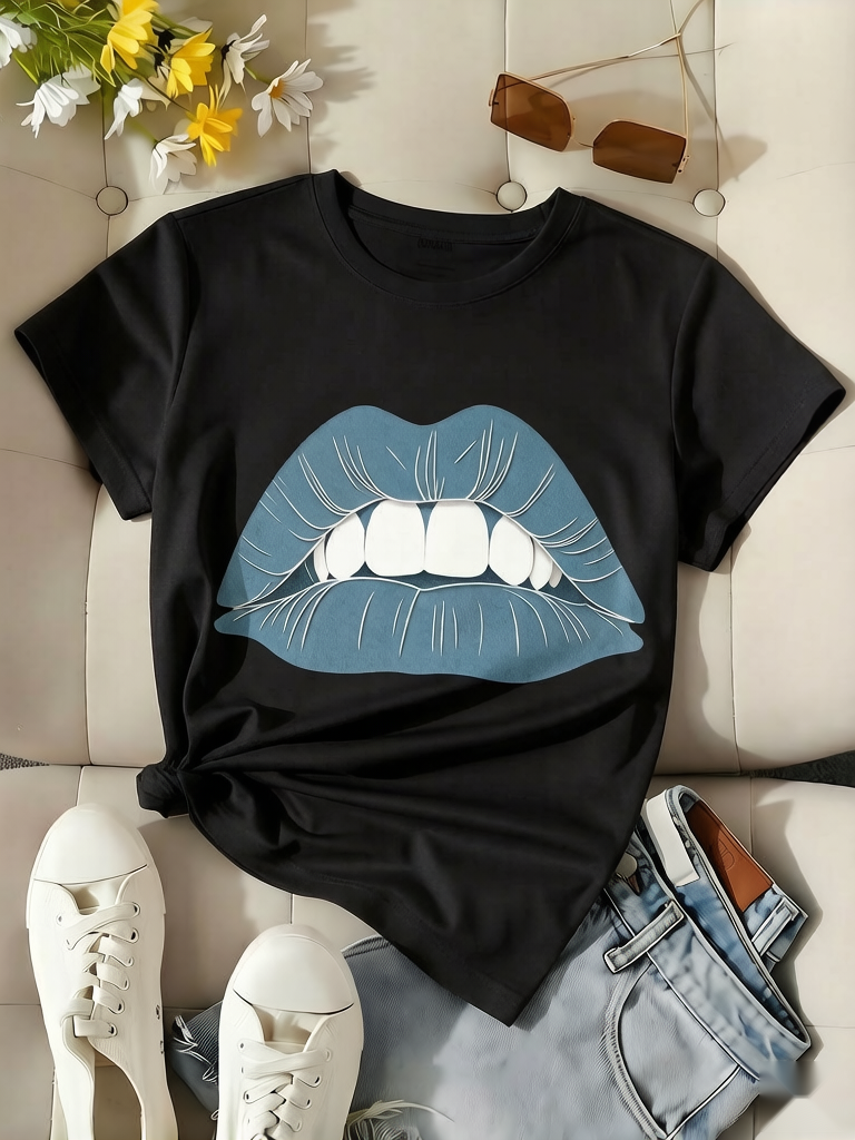 Graphic Tee Vintage Style Charm Pixelated Text Design Skin-friendly Fabric Breathable Material Soft-touch Texture Casual Wear Streetwear Oversized Fit Perfect for Daily Wear, Outdoor Activities, Music Festivals, Parties, or as a Creative Gift for Friends.